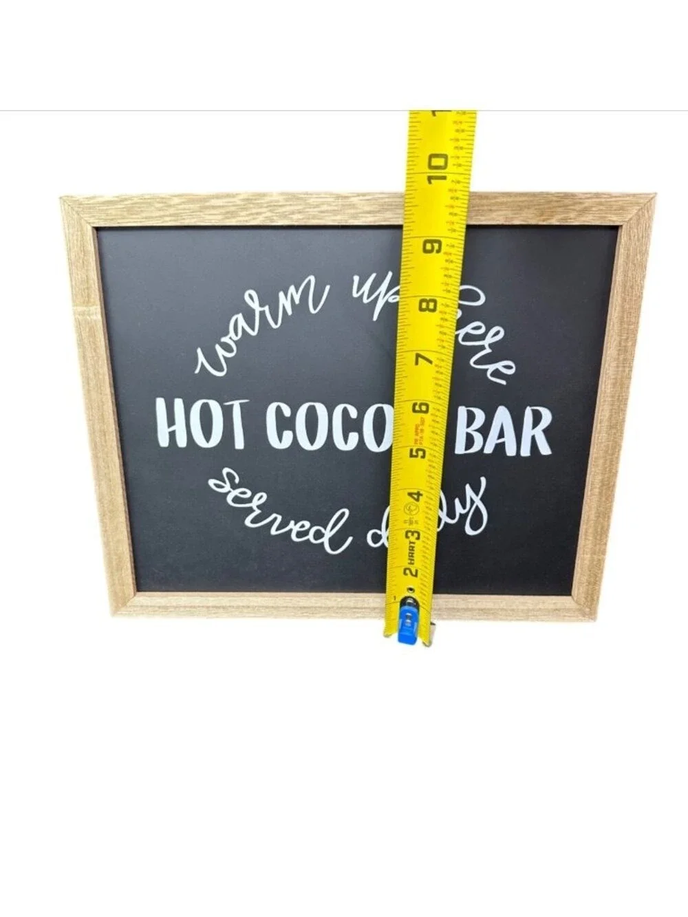 Hot Cocoa Bar Wall Sign Farmhouse Kitchen Decor Chalkboard Winter Wall Art